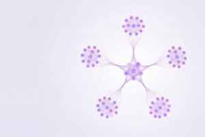 Illustration showing five interconnected clusters representing the phenotypes of Hypermobile Ehlers-Danlos Syndrome (hEDS).